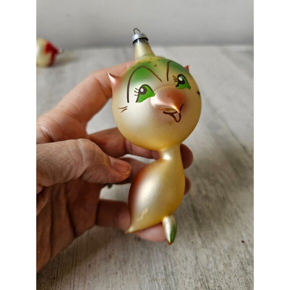 Vintage carlini owl bird Italian ornament RARE glass Xmas tree - Picture 1 of 10